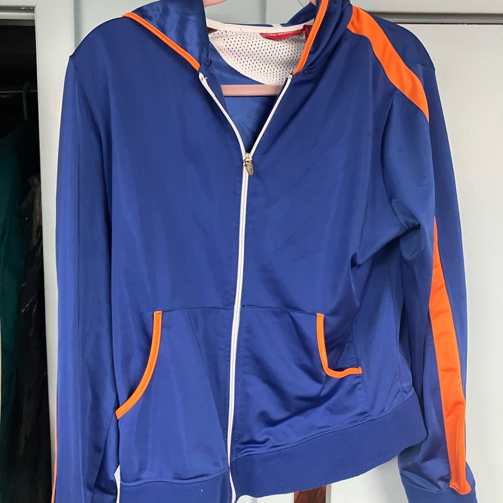 Gloria Vanderbilt sport full zip hoodie windbreaker lightweight jacket size XL
